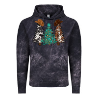 Cloud Black cowhide with gemstones trees Vintage Hoodie - MaliasSmallBusiness