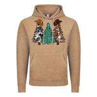 Vintage Coffee cowhide with gemstones trees Vintage Hoodie - MaliasSmallBusiness
