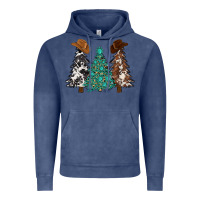 Vintage Denim cowhide with gemstones trees Vintage Hoodie - MaliasSmallBusiness