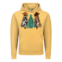 Vintage Mustard cowhide with gemstones trees Vintage Hoodie - MaliasSmallBusiness
