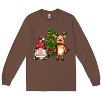Chestnut merry christmas gnomes, reindeer Long Sleeve Tee - RanaPortraitStore