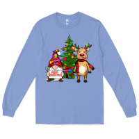 Colony Blue merry christmas gnomes, reindeer Long Sleeve Tee - RanaPortraitStore