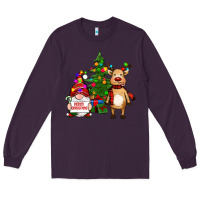 Plum merry christmas gnomes, reindeer Long Sleeve Tee - RanaPortraitStore