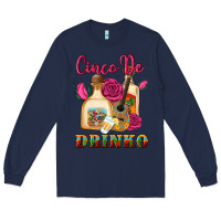Navy cinco de drinko Long Sleeve Tee - Artiststas
