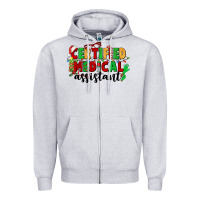 Heather Grey certified medical assistant Zipper Hoodie - CowGirlArtShop