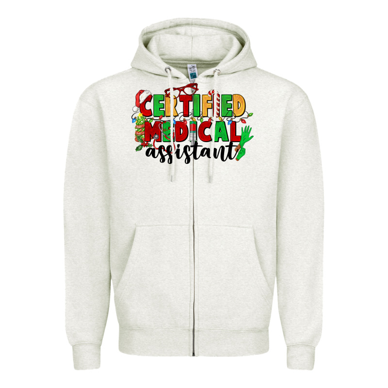 Certified Medical Assistant Zipper Hoodie by CowGirlArtShop | Teevron