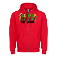 Red certified medical assistant Zipper Hoodie - CowGirlArtShop
