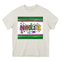 Cream mardi gras nurse Heavy Core Tee - Artiststas