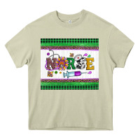 Mossy mardi gras nurse Heavy Core Tee - Artiststas