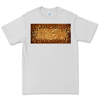 Dove Grey wooden leopard glitter  license plate template Premium Tee - BarkalooDesign