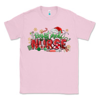 Bubblegum Pink Registered Nurse Christmas Classic Tee - MaliasSmallBusiness
