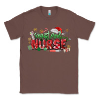Chestnut Registered Nurse Christmas Classic Tee - MaliasSmallBusiness