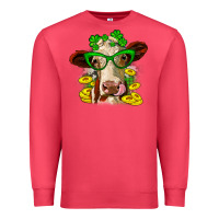 Cardinal St. Patrick's Day cow Premium Sweatshirt - OliviaCreatesArt