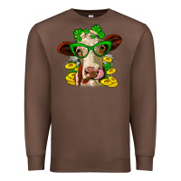 Chestnut St. Patrick's Day cow Premium Sweatshirt - OliviaCreatesArt