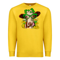 Lemon St. Patrick's Day cow Premium Sweatshirt - OliviaCreatesArt
