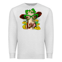 Oatmeal Heather St. Patrick's Day cow Premium Sweatshirt - OliviaCreatesArt