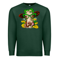 Sports Green St. Patrick's Day cow Premium Sweatshirt - OliviaCreatesArt