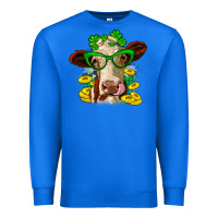 True Royal St. Patrick's Day cow Premium Sweatshirt - OliviaCreatesArt