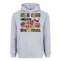 Heather Grey king cake calories don't count mardi gras Heavyweight Hoodie - OliviaCreatesArt