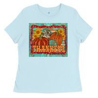 Baby Blue pumpkin sunflower tumbler Ladies Tee - AdoDesignShop