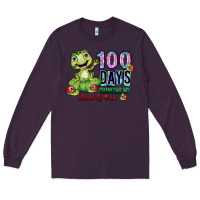 Plum 100 days chancing my students crow Long Sleeve Tee - SublimationCraftShop