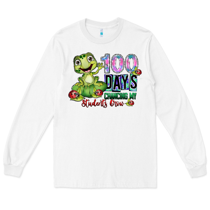 100 Days Chancing My Students Crow Long Sleeve Tee by SublimationCraftShop | Teevron