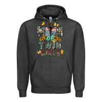 Charcoal Heather mom of twin girls mother's day Zipper Hoodie - CowGirlArtShop