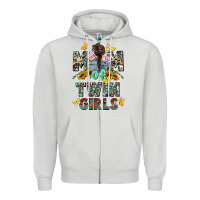 Dove Grey mom of twin girls mother's day Zipper Hoodie - CowGirlArtShop