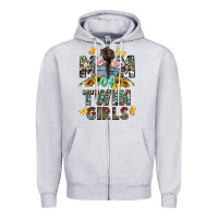 Mom Of Twin Girls Mother's Day Zipper Hoodie | Teevron