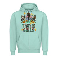 Seafoam mom of twin girls mother's day Zipper Hoodie - CowGirlArtShop