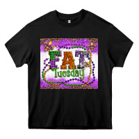 Black fat tuesday fleur de lis and mardi gras beads Heavy Core Tee - Artiststas