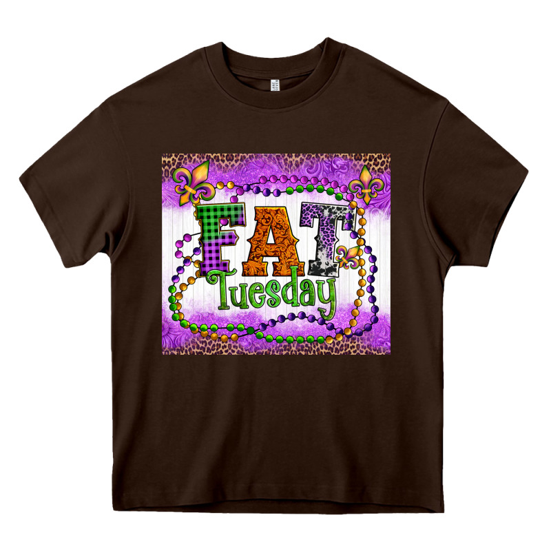 Fat Tuesday Fleur De Lis And Mardi Gras Beads Heavy Core Tee by Artiststas | Teevron