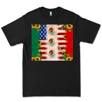 Black American flag mexico flag sunflower cactus Premium Tee - JahusDesignShop