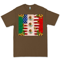Cacao American flag mexico flag sunflower cactus Premium Tee - JahusDesignShop