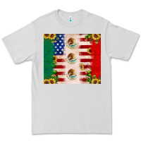 Dove Grey American flag mexico flag sunflower cactus Premium Tee - JahusDesignShop