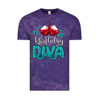 Cloud Purple birthday diva turquoise Vintage Tee - MaliasSmallBusiness
