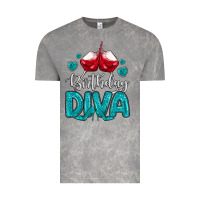 Cloud Rock birthday diva turquoise Vintage Tee - MaliasSmallBusiness
