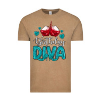 Vintage Coffee birthday diva turquoise Vintage Tee - MaliasSmallBusiness