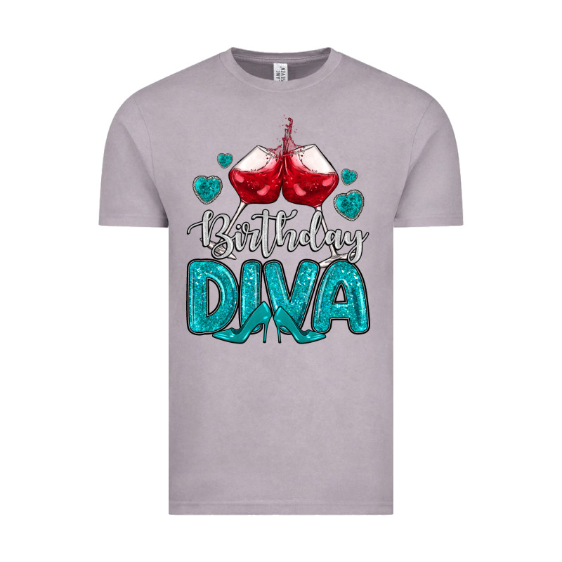 Birthday Diva Turquoise Vintage Tee by MaliasSmallBusiness | Teevron