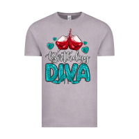 Vintage Zinc birthday diva turquoise Vintage Tee - MaliasSmallBusiness