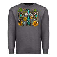 Charcoal Heather western free bird Premium Sweatshirt - OliviaCreatesArt