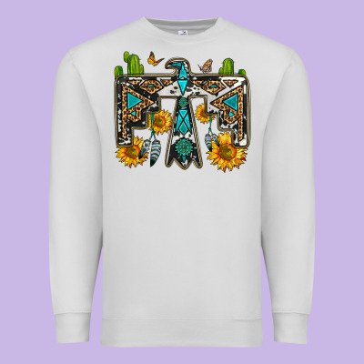 Western Free Bird Premium Sweatshirt Designed By Oliviacreatesart