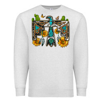 Oatmeal Heather western free bird Premium Sweatshirt - OliviaCreatesArt