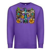 Purple western free bird Premium Sweatshirt - OliviaCreatesArt