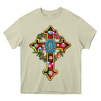Mossy christmas cross Heavy Core Tee - AdoDesignShop