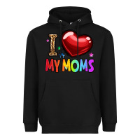 Black i love my moms Heavyweight Hoodie - OliviaCreatesArt