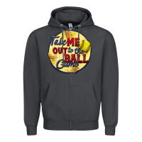 Smoke take me out to the ball game softball Zipper Hoodie - CowGirlArtShop