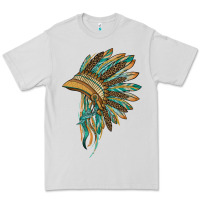 Dove Grey indian leopard headdress blue Premium Tee - BarkalooDesign