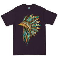 Plum indian leopard headdress blue Premium Tee - BarkalooDesign