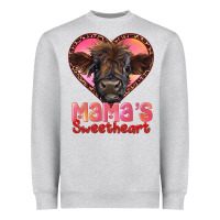 Heather Grey mama's sweetheart highland calf Heavyweight Sweatshirt - RanaPortraitStore